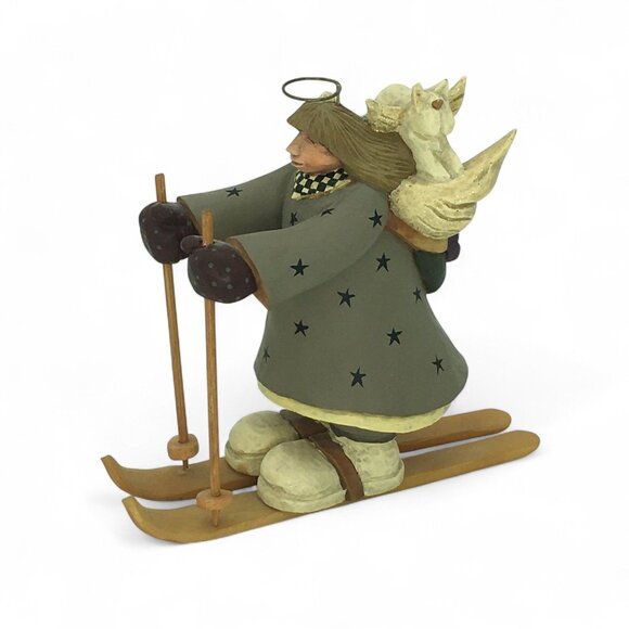 Williraye Studio Coyne's & Co Angel On Skis w/Cat Backpack Figurine WW2355 - Picture 1 of 10